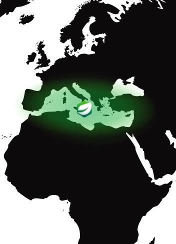 Map of Mediterranean and nearby areas